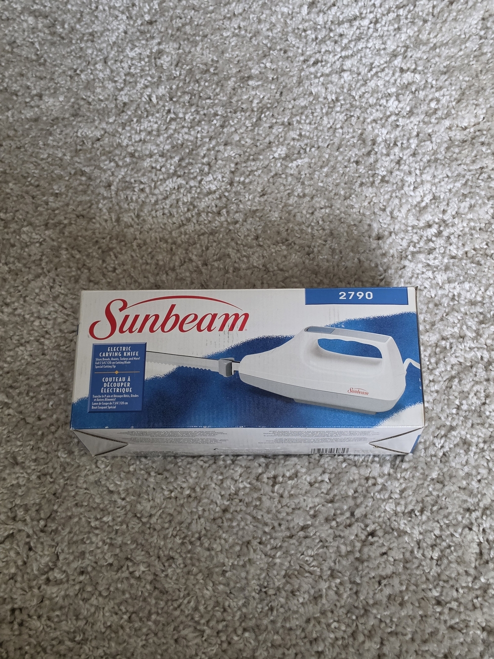 Sunbeam 2790 White Electric Carving Knife